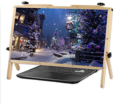 Bildschirmlupe für Laptop Laptop-Bildschirmlupe Schutzhalter 22, Faltbarer Computer-Laptop-Telefonhalter Ständer Physische Lupe, 3D-Telefon-Bildschirmlupen