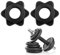 2pcs Barbell Bar Hexagon Nuts,Dumbbell Hex Nut Spinlock Collar Spin Lock Screw Nuts Dumbbell Barbell Bar Clips,Ends Anti-Slip Spin-Lock Collar Dumbbell Hex Nut Screw Clamps For Barbells Bars Training
