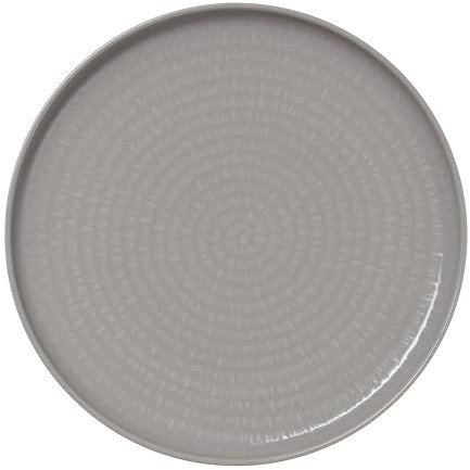 WAS Germany Teller, flach, Ø 27 cm, Set á 6 Stück, graphite, Porzellan