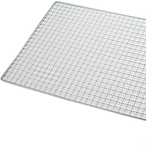 Griglia per barbecue in acciaio, griglia quadrata in acciaio, griglia per barbecue in acciaio, griglia a rete per barbecue da campeggio, picnic all'aperto