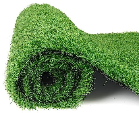 HUHJYUGE Erba Artificiale per Esterno 3x9m, Erba Sintetica per Piscina, Erba Artificiale a Metro, Tappetini e Zerbini per Cani, Ideale per Balconi Terrazzo Aree Giochi Viali