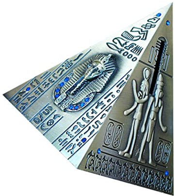 Garneck 1 Stück Karton Pyramidenbank Alte Münzbank Sparschweine Spielzeug Ägyptische Pyramidenfigur Ägyptisches Pyramidenspielzeug Sparschwein Fall Geld Sparende Bank Souvenir Kind Metall