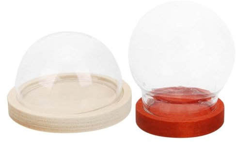 2 Pièces en Verre Boules À Neige en Plastique pour Enfants Glycérine Incassable pour Boules À Neige en Verre Vitrine Maison Accessoires pour La Maison Plantes pour