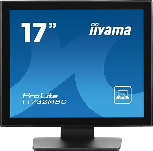 iiyama Prolite T1732MSC-B1S 43cm 17 LED-Monitor SXGA 10 Punkt Multitouch kapazitiv VGA HDMI DP IP54 schwarz