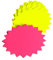 40 Stück Preisschilder, 8 x 11cm Fluoreszierende Zeichen, Preisetiketten Schilder, Verkaufsschild, Starburst Zeichen Price Etikett, Für Supermärkten, Geschäft, Ladengeschäft Party (Gelb und Rosa)