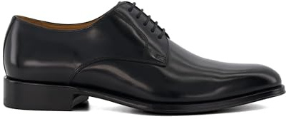 Dune London Mens Salisbury Premium Leather Derby Shoes Size UK 8 Oxford Shoes Black