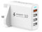 Multi USB Charger Plug UK, 4-Port USB Wall Charger with Quick Charge 3.0 for iPhone 14 Pro Max, iPad, Samsung S23/S22/S21, Huawei