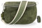 BRISE Bauchtasche Damen Wildleder AFIA Handgemachte Umhängetasche Crossbody Bag mit Ledergurt + Optionalen Breiten Gemusterten Riemen 3 Fächer Stylische Hüftltasche Made in Italy (Khaki - 3)