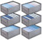 ROLLWAY 6er Schrank Organizer Kleiderschrank Ordnungssystem Stapelbar, Stabile Schrankorganizer Kleideraufbewahrung & Organisation Kleider Ordnungsboxen für Hosen, Jeans, Tshirts, Kleidung, Hemden