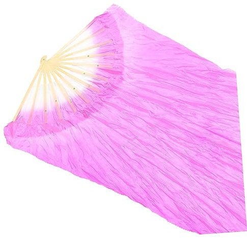 Yardwe 2St Satin-Tanzfächer Sportzubehör Lüfter zum Tanzen Tanzfan Flagge Damen Schal Langer Seidenfächer Langer Tanzfächer faltbar Schleier Japan schmücken Fräulein Faltfächer Bambus