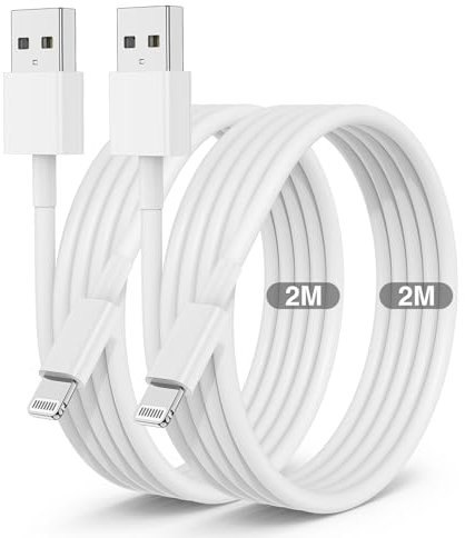 iPhone Charging Cable 2m, [ Apple Certified ] Fast Charger Lead Long USB to Lightning Cable, 6ft Original iPhone Fast Charging Wire for Apple iPhone 14 Pro Max/13/12/11/X/6 Plus/5S/mini/SE iPad