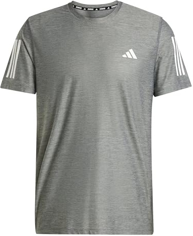 Adidas Herren Own The Run Tee, Grey six/White Melange, L