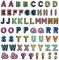 LEMESO Lettere Termoadesive per Tessuti 62 pz Toppe Termoadesive Bambini, Lettere Adesive per Tessuto Applique e Patch Decorative Applicabili con Ferro da Stiro, per Giacche, Jeans, Zaini