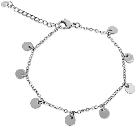 Akitsune Damenarmband | Elegantes 316L Edelstahlarmband für Frauen | Wasserfest und Antiallergen | Schlankes Kettenarmband mit 15 cm Länge + 3 cm Verlängerung