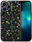RALEAVO Flower Case for iPhone 13 Pro, Liquid Silicone Shockproof Protection Case Cover for Girls Women with Aesthetic Cute Floral Patterns Soft Slim Phone Case for iPhone 13 Pro 6.1-Black