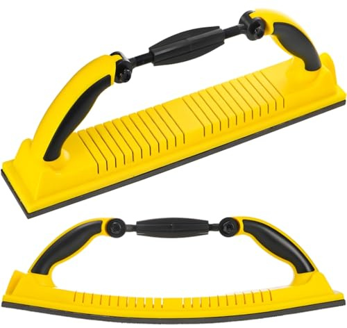 Acshio Hand Sanding File Block, Adjustable Radius Flex Longboard Sanding Block with Hook & Loop Backing, Use Continuous Rolls Sandpaper Sheets for Automotive, Woodworking