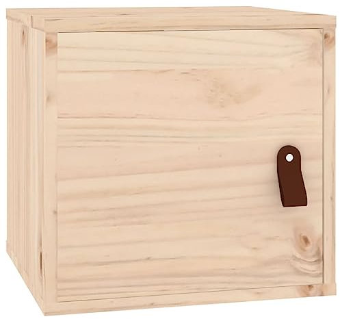 818355 Armoire murale, 31,5 x 30 x 30 cm, en pin massif, porte-manteau, portemanteau mural, vestiaire de couloir