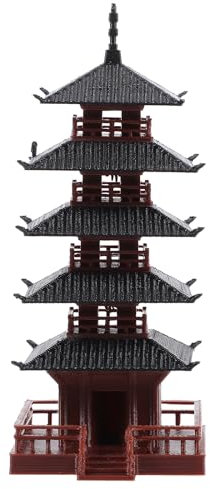 Wenchang Pagode Miniatur Chinesische Pagode Turm Statue 5 Ebenen Feng Shui Bildung Turm Skulptur Bonsai Figur asiatischer Zen Garten Büro Heimdekoration Aquarium Mikrolandschaft Ornamente