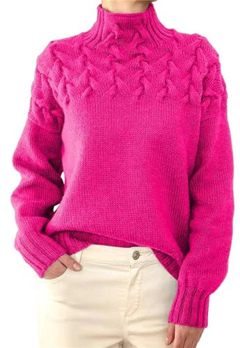 TEPTDirio Striped Lightweight V-Neck Jumper - Ladies Dressy Cricket Sweater with Hollow Out Long Sleeves