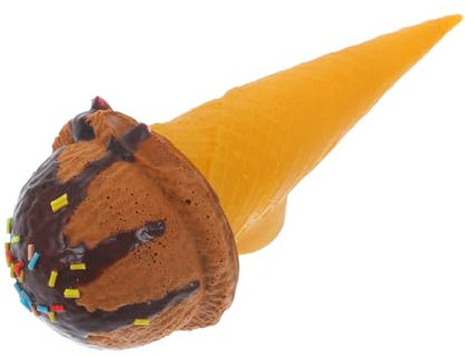 VICASKY 2pcs Dessert Display Fake Ice Ice Cream Holder for Boys and Girls Magnetic Cone Prop