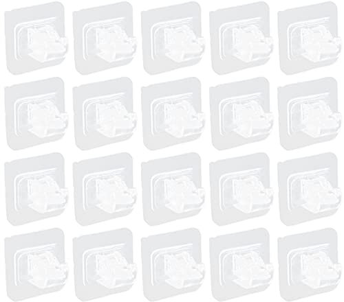 Ganchos con Ventosa, Ganchos de Ducha con Alta Dureza, 20 Piezas, Gancho para Barra de Toalla sin Costuras, Clip de Fijación para Barra de Cortina, Soporte para Barra de Cortina,