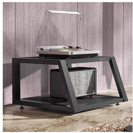 Mueble Equipo Hifi, Soporte para medios AV, soporte estéreo, estanterías para audio y video, consola multimedia pequeña de madera, torre de rack de audio para salas de grabación,hogar,oficina y teatro