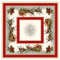 IL MAGGIOLINO | Weihnachten Tischdecke, Tischwäsche Winter Xmas Küche Tisch Dekoration 100x100 cm, Lurex-Rentier-Muster in Gobelin-Stoff, Made in Italy