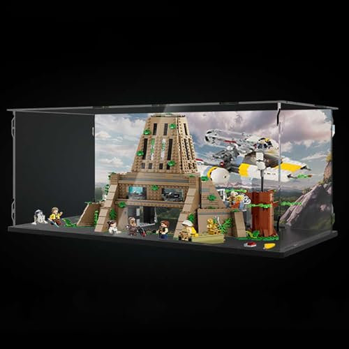 BoHeart Acryl-Vitrine für Lego Star Wars A New Hope Yavin 4 Rebel Base 75365, Schaufenster, schützt und dekoriert Modell mit staubdichter Aufbewahrung