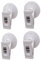 Lot de 4 ou 8 clips pour rideau de douche avec ventouse
