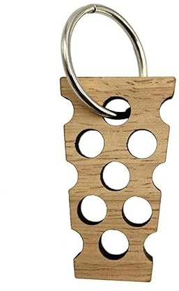 Dubbeglas Schlüsselanhänger (Holz) - Pfalz Geschenkidee