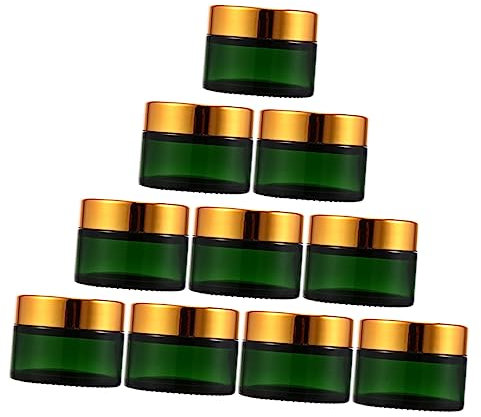 SAFIGLE 10stücke Kosmetik Creme Gläser Gesichtscremegläser Vorratsgläser Make-up-glasflaschen Kosmetik-unterverpackungsglas Tragbare Vorratsflasche Creme Behälter