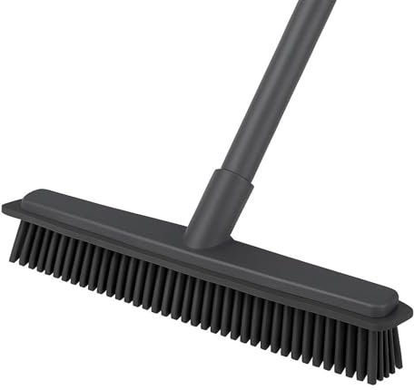 Spazzola in gomma con manico telescopico, 86 – 120 cm, estrattore acqua in gomma, scopa universale