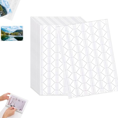 Elegance-go Esquineros Adhesivos para Fotos,1020 Piezas Esquineros Transparentes,Adhesivos de Montaje Esquinas de Pegatinas de Fotos Pegatinas Scrapbooking para Álbumes de Fotos,Diarios y Fotos