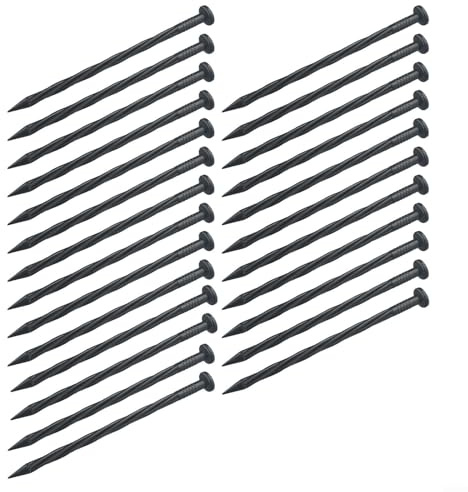 25 chiodi da giardinaggio in plastica, per fissare tessuti e schermi da giardino, resistenti alle intemperie, resistenti alla ruggine