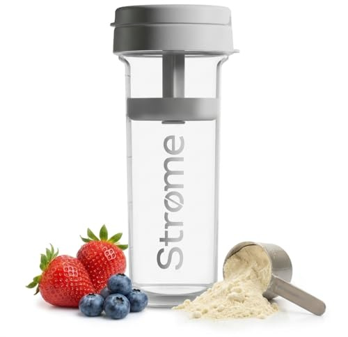 Strome - Stromeshaker® - White - Precision Protein Shaker Bottle 600ml - Premium Shaker - Odour-Resistant Hybrid & Leakproof Lid - Durable Gym Shaker Bottle for Protein Shakes & Smooth Blends