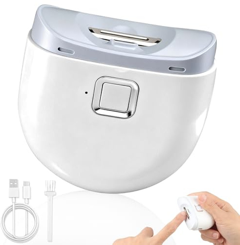 Coupe-Ongles Électrique 2-en-1, LED, Rechargeable USB | Lame protégée, lime intégrée et éclairage LED pour Bébés, Adultes, les ongles, seniors et enfants
