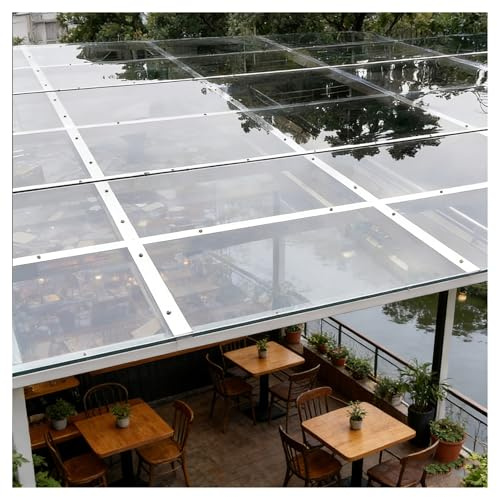 Panneaux de Serre en Polycarbonate Panneau Transparent Remplacement Abri Jardin Plaque de Polycarbonate Transparente pour Extérieurs, Serres, Jardin, Abris Voiture(0.8x4m/2.62x13.12ft)