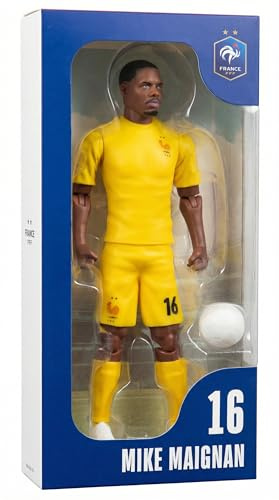 Megableu Fußballfigur Maignan FFF – realistischer Torwart mit Gelenken, 20 | Offiziell lizenziert von FFF ab 8 Jahren – 10 Gelenkpunkte, steht aufrecht und trägt das Torwartoutfit der Bleus Nummer 16
