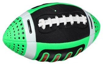 hindraem Rugbyball Spiel für Kinder, Größe 3, offizieller American Football Ball, fördert Teamfähigkeiten und körperliche Aktivität, Grün, 11 x 22 cm