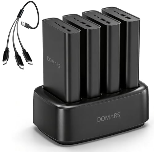 Domars Power Bank 25000mAh Laptop Charger,100W PD Fast Charging Portable Charger with 4 USB Ports,USB C Battery Pack for MacBook Pro Dell XPS iPhone Samsung