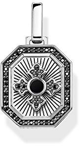 Thomas Sabo Unisex Anhänger Kreuz Schwarz Achteck geschwärzt 925 Sterling Silber PE863-641-11