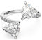 Swarovski Attract Soul Offener Ring, Herz, Weiß, Rhodiniert