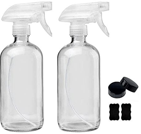 Afufu Vaporizador en Botella de Cristal con Gatillo, Prueba de Fugas/Reutlizable/Orgánico/Limpieza/Plantas/DIY(2 x 500mL)