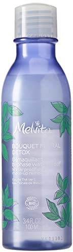 Melvita, Bouquet Floral Détox Démaquillant Yeux Bi-Phase Waterproof Bio, 100 ml, Élimine le maquillage waterproof, hydrate et apaise, idéal pour les yeux sensibles