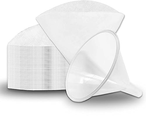 Birllaid 50 Filterkegeln1 Kegelhalter Vliesstoff Filterkegel Filter Kochöl Saubere Filterung Fritteuse