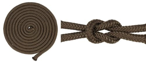 Kacperek - Seil 8mm - Schnur Reißfest - Starke Leine aus Polypropylen mit Kern, Geflochten - für Segelsport, Garten, Haushalt, LKW - Dunkle Asche - Länge 10m