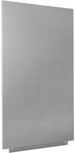 Rocada | Weißes magnetisches Whiteboard | Rahmenloses magnetisches Whiteboard | Leicht abwischbares, lackiertes Whiteboard mit patentiertem Magnethaltesystem | Grau