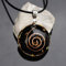 JINGERL Handgemachte Orgonite Anhänger Obsidian Natürlicher Kristall Kupfer Kreis Energy Chakra Schmuck EMF Schutz orgone.