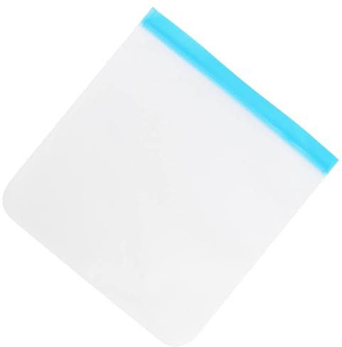 Sac en silicone pour récipient alimentaire, sacs de rangement réutilisables Sacs de congélation PEVA Sacs à lunch sandwich Sacs à collation Sacs de fruits pour viande Légumes Fruits(L)