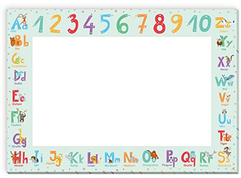 ABC Malblock Kinder | Alphabet lernen | A3 minzgrün | 25 Blatt